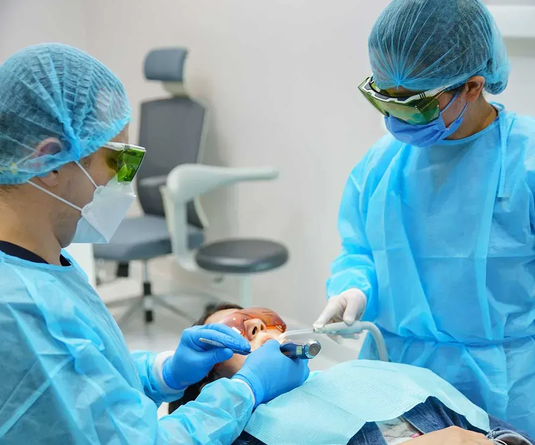 Patient at Harmony Medical Center is being treated for gum recession