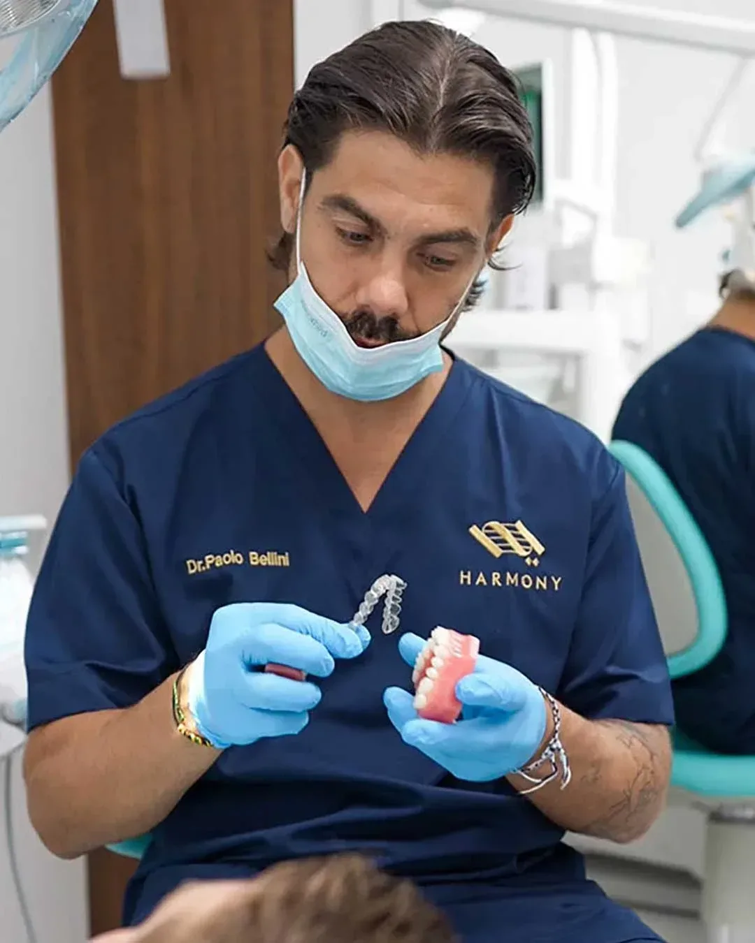 Photo of Dr. Paolo Bellini, Specialist Orthodontist, performing orthodontic treatment at Harmony Medical Center in Dubai & Abu Dhabi.